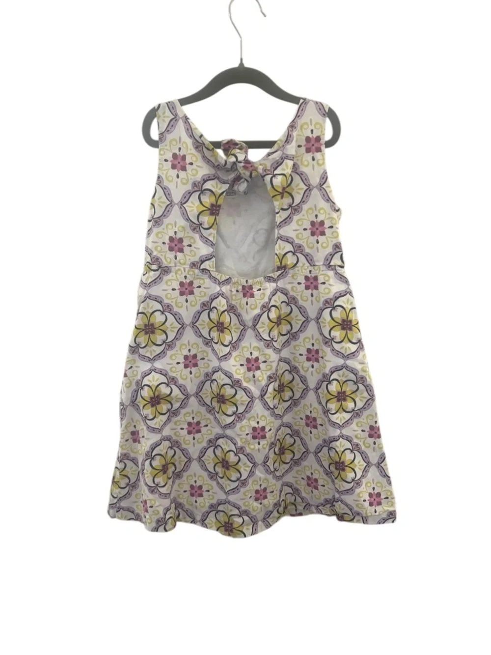 Tea Collection Floral Dress Girls Size 8 100% Cotton Pockets Tie Back - Picture 2 of 5